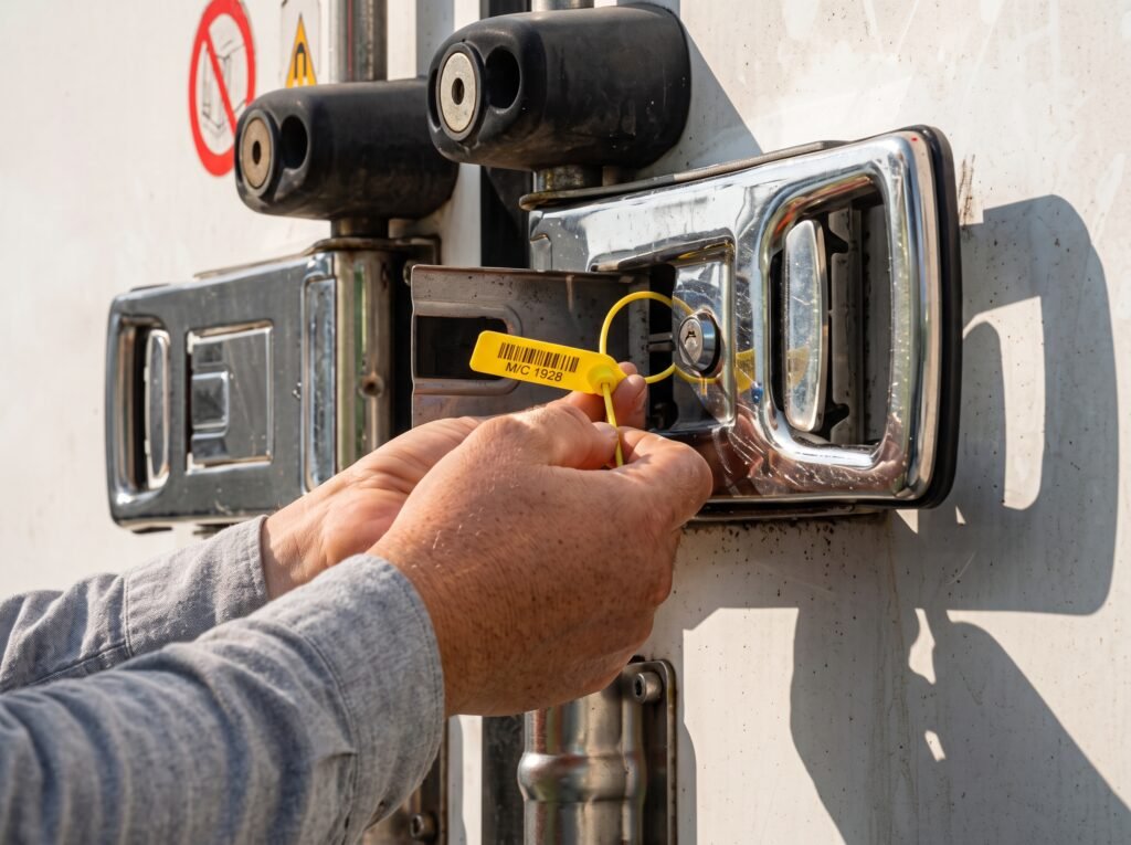 sealed truck door